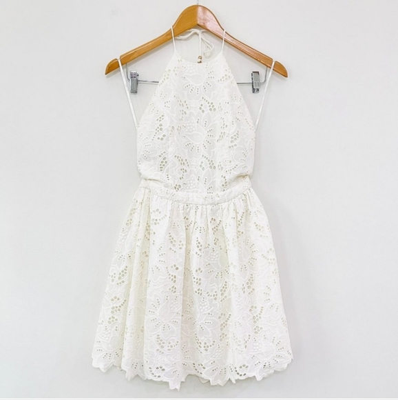 ZIMMERMANN Roamer White Eyelet Backless Halter Dress 💫RARE FIND💫 size 6 - Picture 8 of 9